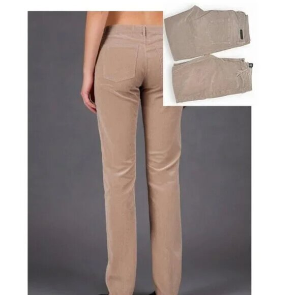 TWO pairs Calvin Klein Neutral Minimalist Tan Beige Cords Corduroy Pants M L 12 - Picture 1 of 5